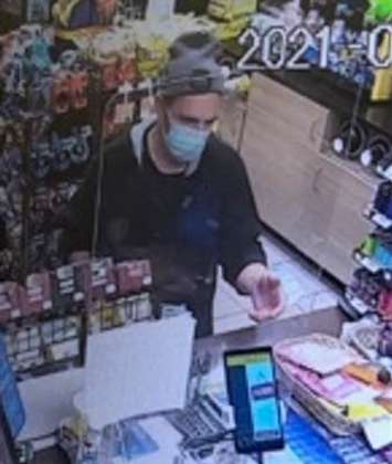 Chatham-Kent Police are looking for the public’s assistance in identifying this person in connection with a fraud investigation in Chatham. (Photo courtesy of Chatham-Kent police)