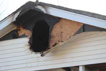 Damage after a house fire at 1501 Reading St. in Windsor, January 6, 2016.  (Photo by Adelle Loiselle)