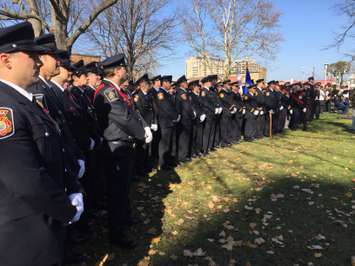 Sarnia First Responders at Sarnia Remembrance Day Ceremony. November 11, 2015. (BlackburnNews.com Photo by Briana Carnegie).