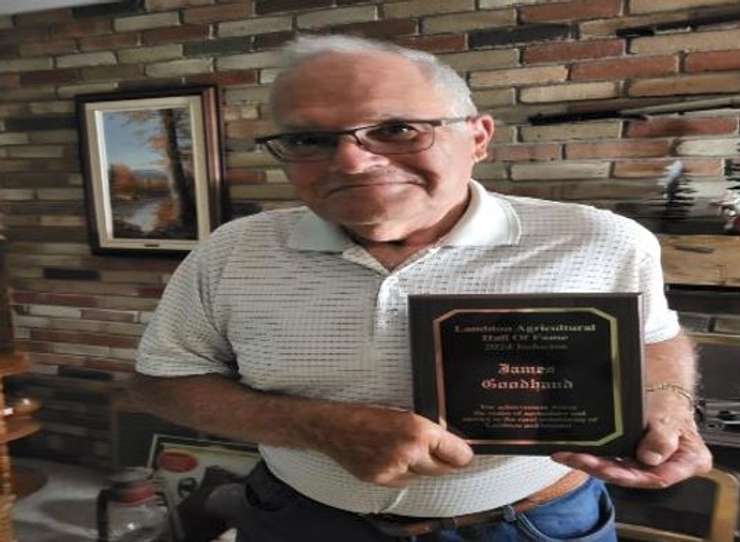 2024 Lambton Agriculture Hall of Fame inductee, Jim Goodhand (Photo by: Irene Jardine)