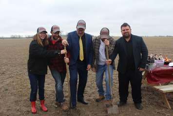 Groundbreaking ceremony at Red Barn Brewing Company in Blenheim on Tuesday, April 30, 2019.  (Photo by Allanah Wills)