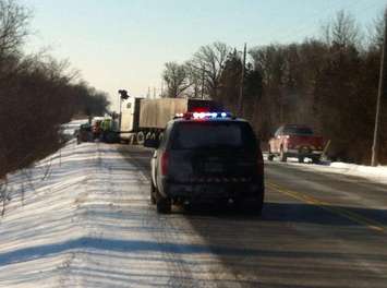 A fatal crash on Arner Townline (County Rd. 23) in Kingsvillle, Feb. 19, 2015. (Photo by Kevin Black)