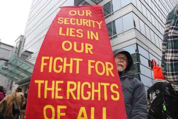Windsor Day of Action against Bill C-51 Mar 14, 2015.  (Photo by Adelle Loiselle)