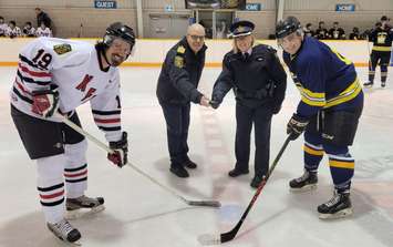 The annual Guns vs Hoses game took place in Tiverton, and it resulted in a substantial donation to the Kincardine Food Bank and Huron Shores Hospice. Photo submitted by OPP