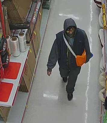 Police said they are asking for the public's help to identify the woman pictured below in connection with the an assault that took place at approximately 8:30 a.m. on Monday, February 13, 2023. (Photo courtesy of Chatham-Kent police)