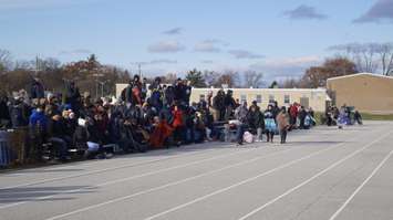 The crowd watching the Northern Vikings taking on the Holy Names Knights in the SWOSSAA AAA final. November 21, 2018. (Photo by Colin Gowdy, BlackburnNews)