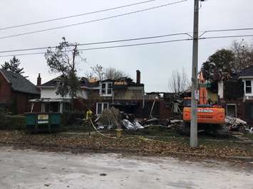 Damage from a row house fire in Walkerville Nov 10 is now estimated at up to $1.8 million. Nov 12, 2018. (Photo by Paul Pedro)
