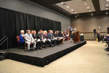 New members of council are sworn in for the 2018-2022 term at the John D Bradley Convention Centre in Chatham, December 3, 2018.  (Photo by Allanah Wills)