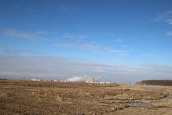 Site of new $2.2-billion polyethylene plant in St. Clair Township Dec. 8, 2017 (BlackburnNews.com photo)