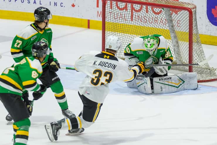 London Knights at Sarnia Sting, December 28, 2025. Photo by Metcalfe Photography. 