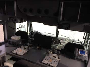 Inside the new Windsor police and fire shared mobile command centre. (Photo by Jason Viau)