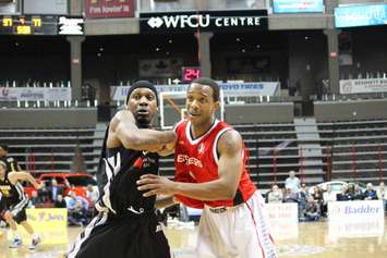The Windsor Express take on the London Lightning at the WFCU Centre in Game 5 of their NBL Canada Conference Final on March 26, 2014. (Photo by Ricardo Veneza)