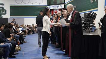 35 new Canadians take the oath of citizenship at St. Patrick's High School in Sarnia. May 8, 2018 (Photo by Melanie Irwin)
