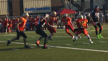 Sarnia Imperials in playoff action against Oakville. August 6, 2016. Photo by Jake Jeffrey (www.blackburnnews.com)