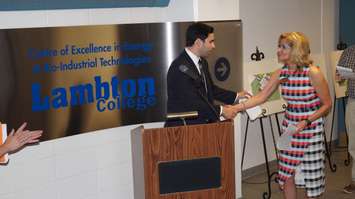 London North Centre MP Peter Fragiskatos announces $5.6-million in Federal funding to update Lambton College infrastructure. September 23, 2016 BlackburnNews.com photo by Leeya Morrow