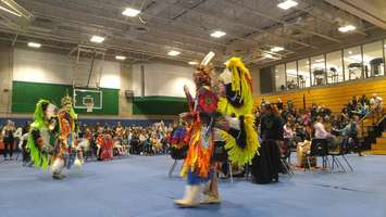Lambton College's 26th annual Pow Wow in the college gymnasium. April 5, 2018. (Photo by Colin Gowdy, Blackburn News)