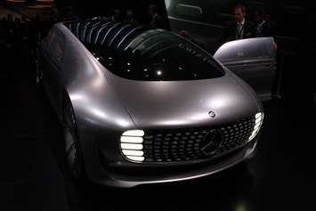One of the many new model cars on display at the North American International Auto Show in Detroit, January 12, 2015. (photo by Mike Vlasveld)