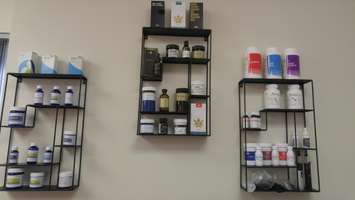Some of the products at the Sarnia Bodystream location. February 23, 2018. (Photo by Colin Gowdy, Blackburn News)