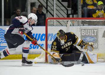 The Windsor Spitfires take on the Sarnia Sting, March 23, 2018. (Photo courtesy of Metcalfe Photography)