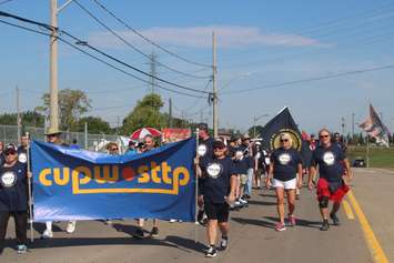 Unionized workers march in Windsor's annual Labour Day Parade, September 3, 2018 (Photo by Adelle Loiselle)