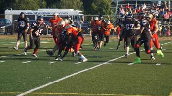 Sarnia Imperials in playoff action against Oakville. August 6, 2016. Photo by Jake Jeffrey (www.blackburnnews.com)