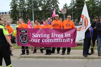 Paramedics protest CK`s proposed blending of Fire and EMS services, June 13, 2016 (Photo by Caryn Ceolin)