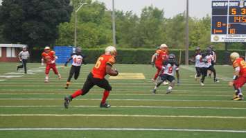 The Sarnia Imperials fave the GTA All Stars in the NFC Championship game. (photo by Jake Jeffrey blackburnnews.com)