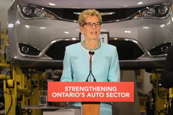Ontario Premier Kathleen Wynne at Chrysler's research centre in Windsor, June 15, 2016. (Photo by Jason Viau)