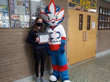 CKSS student wins opportunity to design new OFSAA mascot. (Photo by Paul Pedro)
