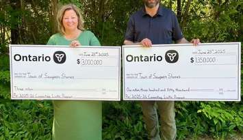 Huron-Bruce MPP Lisa Thompson with Saugeen Shores Mayor Luke Charbonneau (Photo provided by MPP Lisa Thompson)