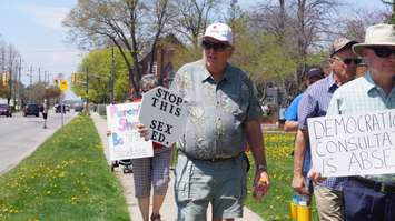 Sarnia-Lambton Sex-ed Protest May 8 2015 (Photo by Briana Carnegie)
