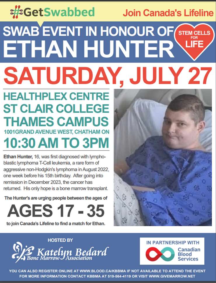 Swab event for Ethan Hunter (Image courtesy of the Katelyn Bedard Bone Marrow Association)