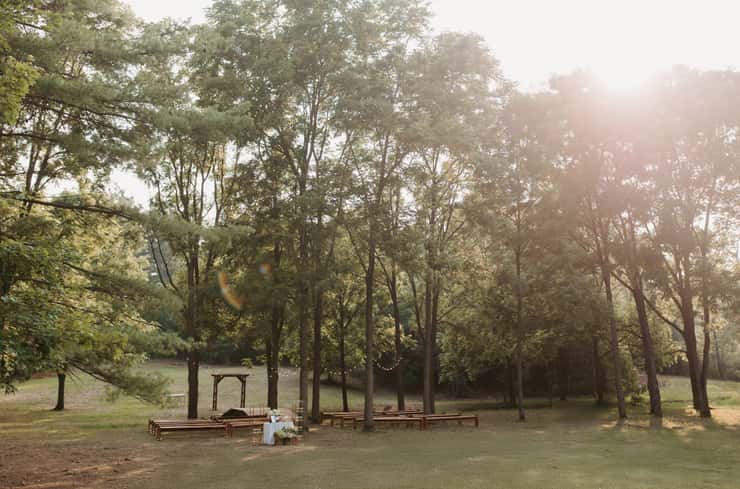 The ceremony site at Fallowfield Estate in Arkona. Photo courtesy of Owner Shannon Soetemans.