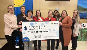 OLG and Playtime Casino Hanover representatives present a cheque to the Town of Hanover, celebrating a contribution of $1,287,122 from Playtime Casino Hanover that supported key capital improvements and community programs. Photo from the Town of Hanover