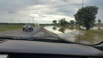 Flooding on Nile Rd.  (Photo by Rose E. Pentland)