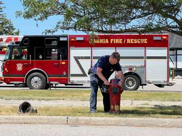 Brush fire in Sarnia. July 2022. (Photo courtesy Greg Grimes)
