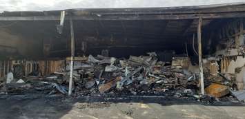 The aftermath of a fire at QPS Mechanical Heating and Cooling in Chatham. (Photo courtesy of QPS Mechanical)