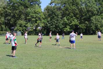 Softball game between students and CK first responders at Victor Lauriston Public School. September 13, 2016. (Photo by Natalia Vega)