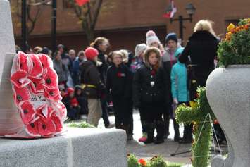 Remembrance Day ceremony at Chatham's Cenotaph, November 11, 2016 (Photo by Jake Kislinsky)