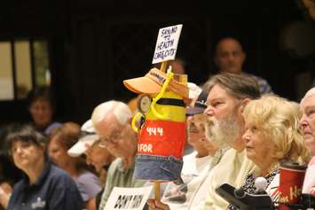 More than 3,500 people packed the Ciaciaro Club in Windsor during a public health care rally, August 26, 2015. (Photo by Mike Vlasveld)