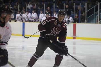 The Chatham Maroons take on the Sarnia Legionnaires, October 29, 2015. (Photo courtesy of Jocelyn McLaughlin)