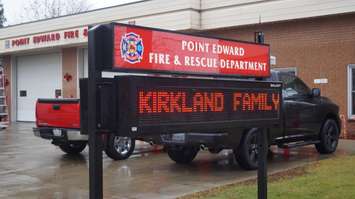 Crowds lined Michigan Ave. Monday to remember former Pt. Edward Mayor Dick Kirkland. December 21, 2015 (BlackburnNews.com Photo by Briana Carnegie)