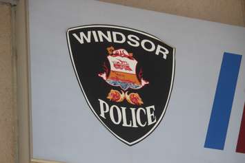 Windsor Police crest at police headquarters. WindsorNewsToday.ca file photo.