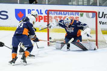 The Sarnia Sting taking on the Flint Firebirds. 6 November 2022. (Metcalfe Photography)