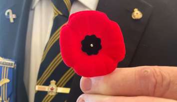 Biodegradable Poppy. Photo courtesy of the Royal Canadian Legion. 
