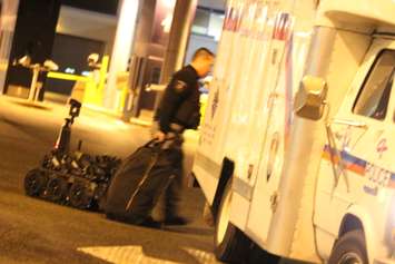 The Windsor police Explosive Disposal Unit attended the Detroit-Windsor Tunnel after a suspicious package was found on January 20, 2015. (Photo by Jason Viau)
