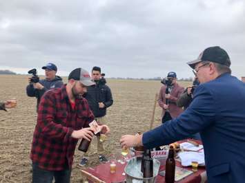 Groundbreaking ceremony at Red Barn Brewing Company in Blenheim on Tuesday, April 30, 2019.  (Photo by Allanah Wills)