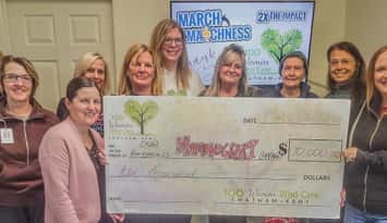 100 Women Who Care cheque presentation (Image courtesy of the Chatham-Kent Health Alliance Foundation)