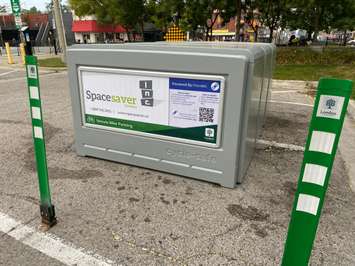 A set of bike lockers located on Clarence Street. Photo supplied by the City of London. 