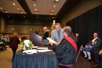New members of council are sworn in for the 2018-2022 term at the John D Bradley Convention Centre in Chatham, December 3, 2018.  (Photo by Allanah Wills)